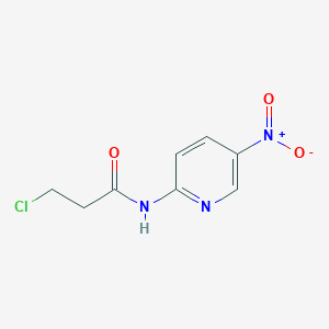 molecular formula C8H8ClN3O3 B3144158 3-chloro-N-(5-nitropyridin-2-yl)propanamide CAS No. 545349-40-4