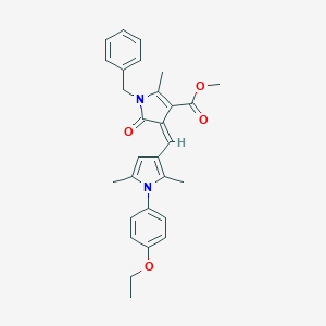 molecular formula C29H30N2O4 B314416 methyl (4Z)-1-benzyl-4-{[1-(4-ethoxyphenyl)-2,5-dimethyl-1H-pyrrol-3-yl]methylidene}-2-methyl-5-oxo-4,5-dihydro-1H-pyrrole-3-carboxylate 