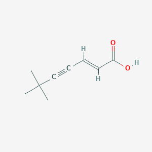molecular formula C9H12O2 B3144173 (E)-6,6-Dimethyl-hept-2-en-4-ynoic acid CAS No. 54599-50-7