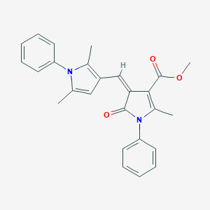 molecular formula C26H24N2O3 B314418 methyl (4Z)-4-[(2,5-dimethyl-1-phenyl-1H-pyrrol-3-yl)methylidene]-2-methyl-5-oxo-1-phenyl-4,5-dihydro-1H-pyrrole-3-carboxylate 