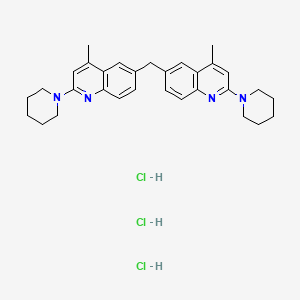 B3144201 6,6-Methylenebis[4-methyl-2-(1-piperidinyl)-quinoline trihydrochloride CAS No. 5463-36-5