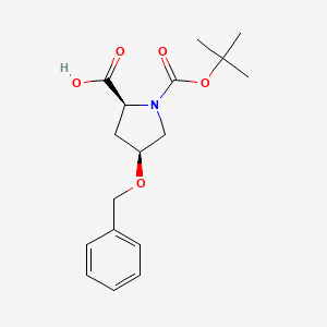 molecular formula C17H23NO5 B3144203 (2S,4S)-4-(苯甲氧基)-1-[(叔丁氧基)羰基]吡咯烷-2-甲酸 CAS No. 54631-82-2