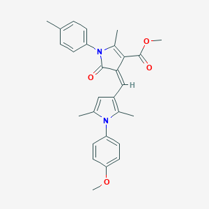 molecular formula C28H28N2O4 B314421 methyl (4Z)-4-{[1-(4-methoxyphenyl)-2,5-dimethyl-1H-pyrrol-3-yl]methylidene}-2-methyl-1-(4-methylphenyl)-5-oxo-4,5-dihydro-1H-pyrrole-3-carboxylate 
