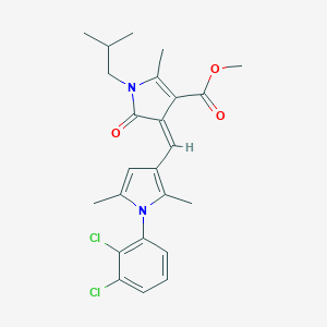 molecular formula C24H26Cl2N2O3 B314422 methyl (4Z)-4-{[1-(2,3-dichlorophenyl)-2,5-dimethyl-1H-pyrrol-3-yl]methylidene}-2-methyl-1-(2-methylpropyl)-5-oxo-4,5-dihydro-1H-pyrrole-3-carboxylate 