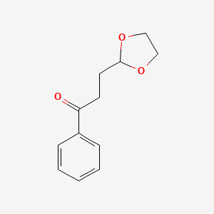 molecular formula C12H14O3 B3144229 3-(1,3-Dioxolan-2-yl)-1-phenylpropan-1-one CAS No. 54743-42-9