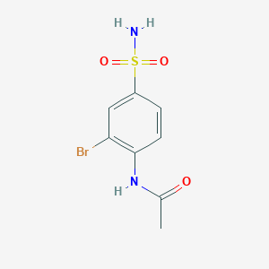 molecular formula C8H9BrN2O3S B3144250 4-Acetamido-3-bromobenzenesulfonamide CAS No. 547742-79-0
