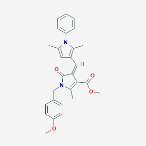 molecular formula C28H28N2O4 B314426 methyl (4Z)-4-[(2,5-dimethyl-1-phenyl-1H-pyrrol-3-yl)methylidene]-1-(4-methoxybenzyl)-2-methyl-5-oxo-4,5-dihydro-1H-pyrrole-3-carboxylate 