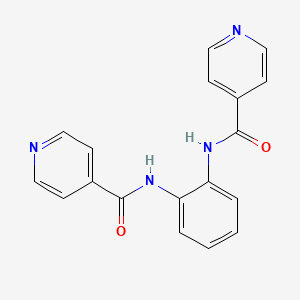 molecular formula C18H14N4O2 B3144272 N-[2-(isonicotinoylamino)phenyl]isonicotinamide CAS No. 548480-36-0