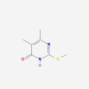 molecular formula C7H10N2OS B3144273 5,6-二甲基-2-(甲硫基)嘧啶-4(1h)-酮 CAS No. 54855-79-7