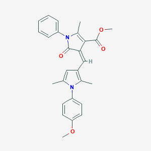 molecular formula C27H26N2O4 B314428 methyl (4Z)-4-{[1-(4-methoxyphenyl)-2,5-dimethyl-1H-pyrrol-3-yl]methylidene}-2-methyl-5-oxo-1-phenyl-4,5-dihydro-1H-pyrrole-3-carboxylate 