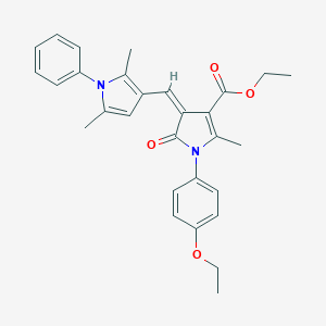 molecular formula C29H30N2O4 B314429 ethyl (4Z)-4-[(2,5-dimethyl-1-phenyl-1H-pyrrol-3-yl)methylidene]-1-(4-ethoxyphenyl)-2-methyl-5-oxo-4,5-dihydro-1H-pyrrole-3-carboxylate 