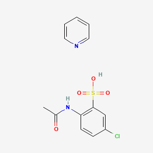 molecular formula C13H13ClN2O4S B3144323 Benzenesulfonic acid, 2-(acetylamino)-5-chloro-, compd. with pyridine(1:1) CAS No. 54981-42-9