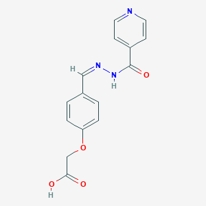 molecular formula C15H13N3O4 B314434 [4-(2-Isonicotinoylcarbohydrazonoyl)phenoxy]acetic acid 