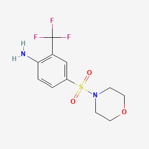 molecular formula C11H13F3N2O3S B3144358 4-(Morpholinosulfonyl)-2-(trifluoromethyl)aniline CAS No. 55080-76-7
