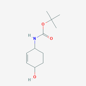 molecular formula C11H19NO3 B3144370 2-Methyl-2-propanyl (4-hydroxy-2-cyclohexen-1-yl)carbamate CAS No. 551000-83-0