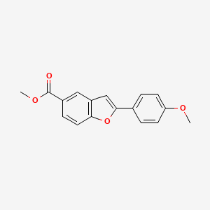 molecular formula C17H14O4 B3144375 2-(4-甲氧基苯基)苯并呋喃-5-甲酸甲酯 CAS No. 551002-32-5