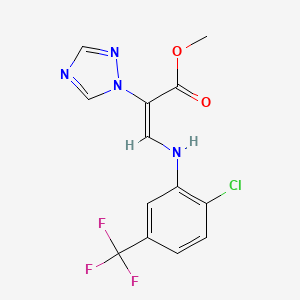 methyl (E)-3-[2-chloro-5-(trifluoromethyl)anilino]-2-(1,2,4-triazol-1-yl)prop-2-enoate