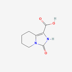 molecular formula C8H10N2O3 B3144494 3-oxo-2,3,5,6,7,8-hexahydroiMidazo[1,5-a]pyridine-1-carboxylic acid CAS No. 55243-17-9