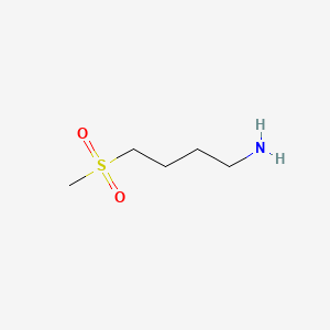 molecular formula C5H13NO2S B3144505 4-Methanesulfonyl-butylamine CAS No. 552838-69-4