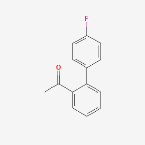 molecular formula C14H11FO B3144511 1-(4'-Fluoro[1,1'-biphenyl]-2-yl)ethanone CAS No. 552885-75-3