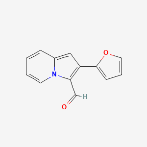 molecular formula C13H9NO2 B3144737 2-(呋喃-2-基)吲哚并[1,2-a]喹啉-3-甲醛 CAS No. 558470-74-9