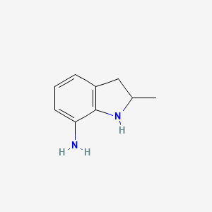 molecular formula C9H12N2 B3144749 2-甲基吲哚啉-7-胺 CAS No. 55899-44-0