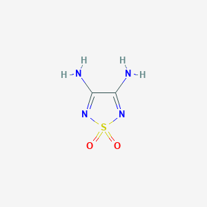 molecular formula C2H4N4O2S B3144751 1,2,5-Thiadiazole-3,4-diamine, 1,1-dioxide CAS No. 55904-35-3