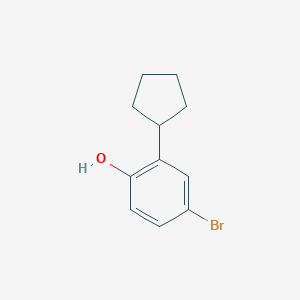 molecular formula C11H13BrO B3144754 4-Bromo-2-cyclopentylphenol CAS No. 55910-44-6