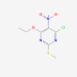 4-Chloro-6-ethoxy-2-(methylthio)-5-nitropyrimidine
