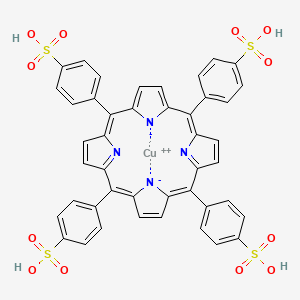 molecular formula C44H28CuN4O12S4 B3144787 5,10,15,20-四(4-磺酸苯基)-21H,23H-卟啉铜(II) CAS No. 56047-84-8