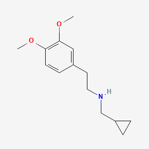 molecular formula C14H21NO2 B3144795 N-(cyclopropylmethyl)-2-(3,4-dimethoxyphenyl)ethan-1-amine CAS No. 56100-68-6