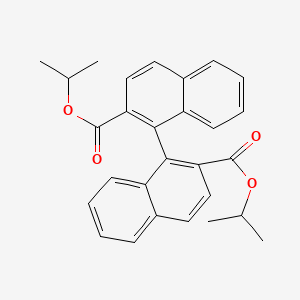 molecular formula C28H26O4 B3144802 Propan-2-yl 1-(2-propan-2-yloxycarbonylnaphthalen-1-yl)naphthalene-2-carboxylate CAS No. 561054-81-7