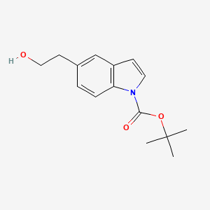 molecular formula C15H19NO3 B3144822 5-(2-Hydroxy-ethyl)-indole-1-carboxylic acid tert-butyl ester CAS No. 561307-69-5