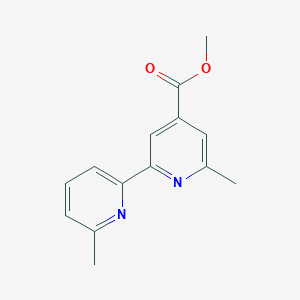 molecular formula C14H14N2O2 B3144852 Methyl 6,6'-dimethyl-[2,2'-bipyridine]-4-carboxylate CAS No. 562086-30-0