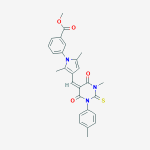 methyl 3-{2,5-dimethyl-3-[(1-methyl-3-(4-methylphenyl)-4,6-dioxo-2-thioxotetrahydro-5(2H)-pyrimidinylidene)methyl]-1H-pyrrol-1-yl}benzoate