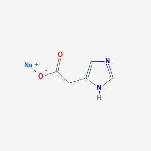 molecular formula C5H5N2NaO2 B3144938 Sodium 2-(1H-imidazol-4-yl)acetate CAS No. 56368-58-2