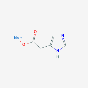 molecular formula C5H5N2NaO2 B3144938 2-(1H-咪唑-4-基)乙酸钠 CAS No. 56368-58-2