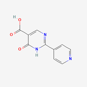 molecular formula C10H7N3O3 B3144941 4-Hydroxy-2-(pyridin-4-yl)pyrimidine-5-carboxylic acid CAS No. 56406-43-0