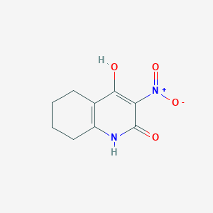 molecular formula C9H10N2O4 B3144960 5,6,7,8-tetrahydro-4-hydroxy-3-nitro-2(1H)-quinolinone CAS No. 56517-42-1