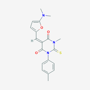 5-{[5-(dimethylamino)-2-furyl]methylene}-1-methyl-3-(4-methylphenyl)-2-thioxodihydro-4,6(1H,5H)-pyrimidinedione