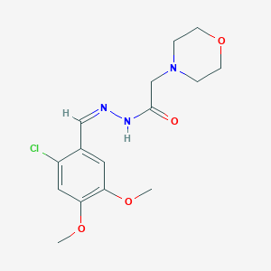 molecular formula C15H20ClN3O4 B314504 N'-(2-chloro-4,5-dimethoxybenzylidene)-2-(4-morpholinyl)acetohydrazide 