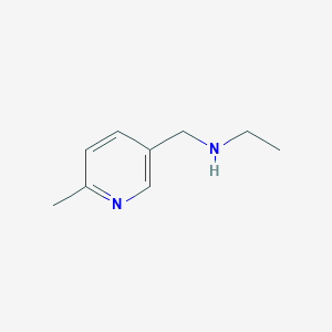 molecular formula C9H14N2 B3145044 3-Pyridinemethanamine, N-ethyl-6-methyl- CAS No. 56622-55-0