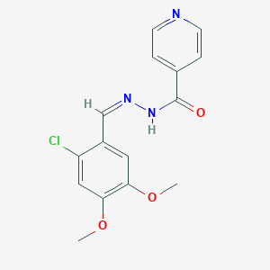 molecular formula C15H14ClN3O3 B314506 N'-(2-chloro-4,5-dimethoxybenzylidene)isonicotinohydrazide 