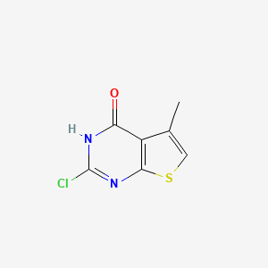 molecular formula C7H5ClN2OS B3145119 2-Chloro-5-methylthieno[2,3-D]pyrimidin-4(3H)-one CAS No. 56844-37-2