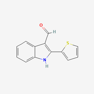 molecular formula C13H9NOS B3145187 2-(2-Thienyl)-1H-indole-3-carbaldehyde CAS No. 5691-07-6