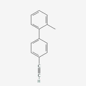 molecular formula C15H12 B3145248 4'-乙炔基-2-甲基-1,1'-联苯 CAS No. 56957-89-2
