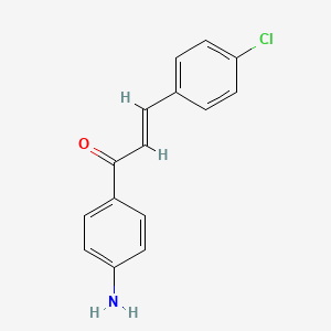 molecular formula C15H12ClNO B3145253 (2E)-1-(4-aminophenyl)-3-(4-chlorophenyl)prop-2-en-1-one CAS No. 569646-59-9