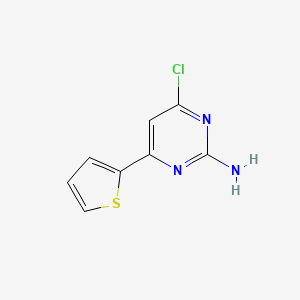 molecular formula C8H6ClN3S B3145260 2-Amino-4-chloro-6-(2-thienyl)pyrimidine CAS No. 569657-91-6