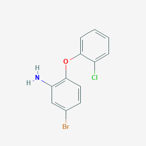 molecular formula C12H9BrClNO B3145268 5-Bromo-2-(2-chlorophenoxy)aniline CAS No. 56966-50-8