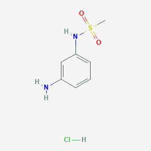 molecular formula C7H11ClN2O2S B3145277 N-(3-Aminophenyl)methanesulfonamide hydrochloride CAS No. 57005-05-7